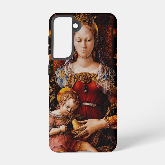 The Madonna della Candeletta by Carlo Crivelli Samsung Galaxy S21 Case (Back)