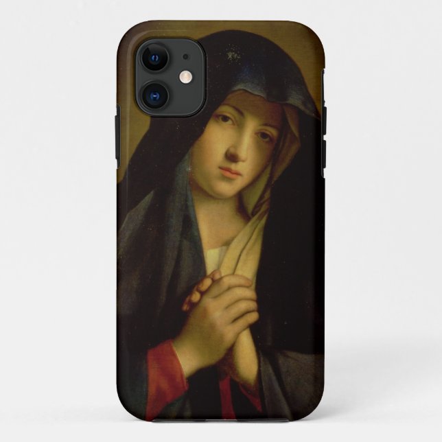The Madonna in Sorrow (oil on canvas) Case-Mate iPhone Case (Back)