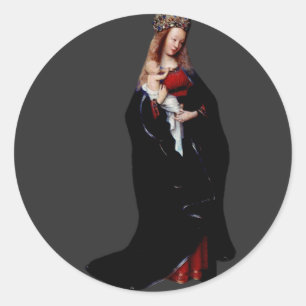 The Madonna in the Church by Jan van Eyck Classic Round Sticker