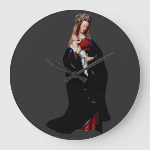 The Madonna in the Church by Jan van Eyck Large Clock