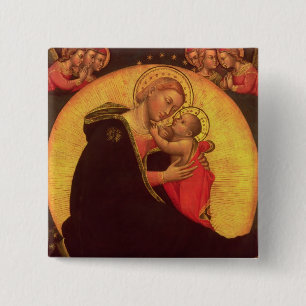 The Madonna of Humility, 1390-1400 15 Cm Square Badge