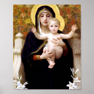 The Madonna Of Lilies William Adolphe Bouguereau Poster