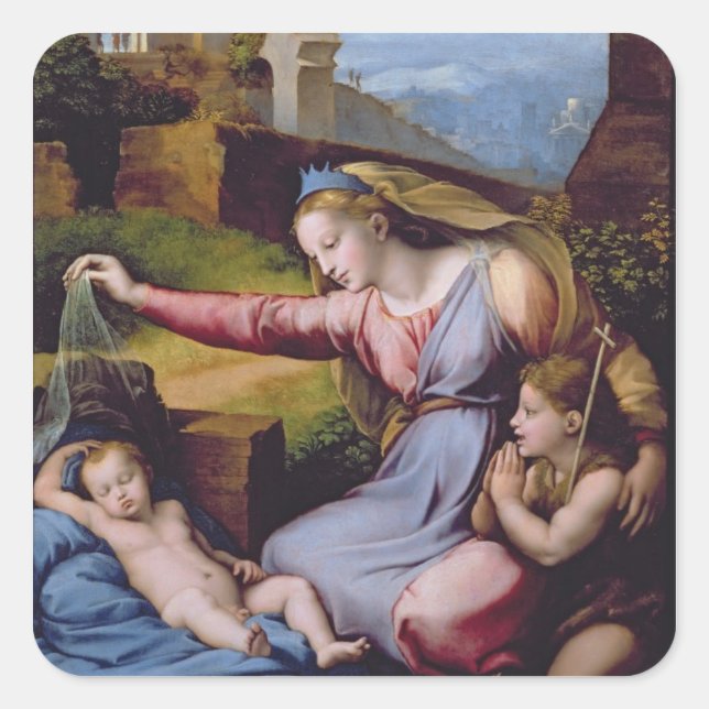 The Madonna of the Blue Diadem or The Madonna of t Square Sticker (Front)