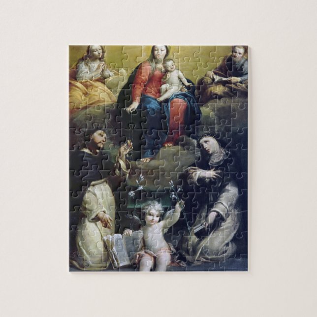 The Madonna of the Rosary with SS Dominic, Catheri Jigsaw Puzzle (Vertical)