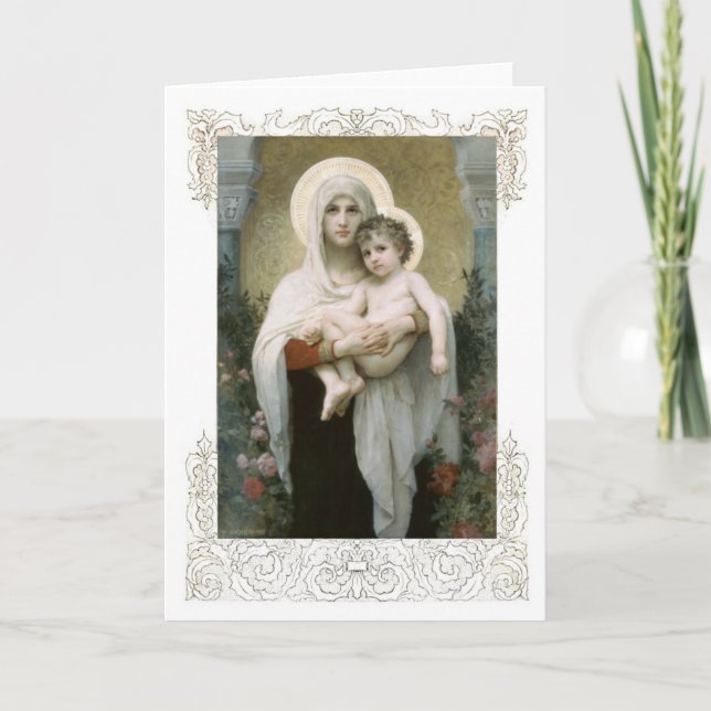 The Madonna of the Roses,(1903) Holiday Card (Front)
