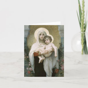 The Madonna of the Roses Note Card