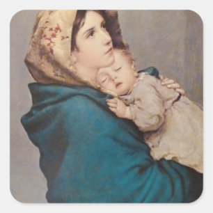 The Madonna Of The Streets By Roberto Ferruzzi Square Sticker