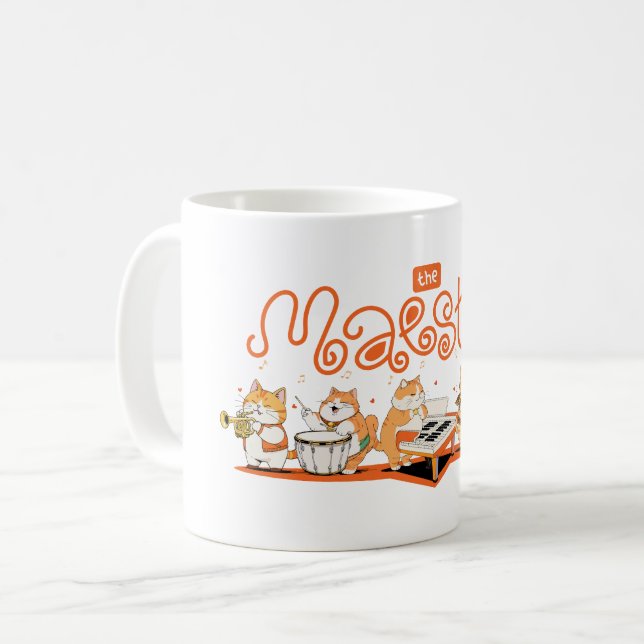 The Maestro Cat Coffee Mug (Front Left)