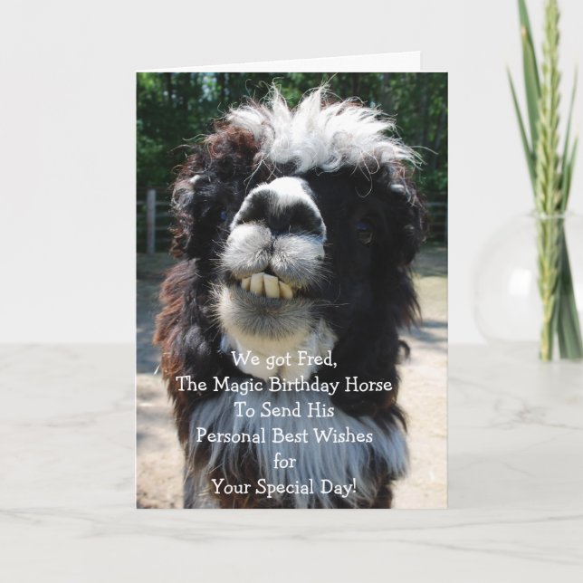 The Magic Birthday Horse Card (Front)