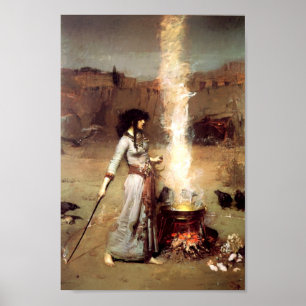The Magic Circle John William Waterhouse Poster