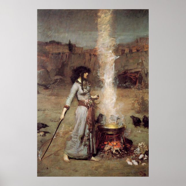"The Magic Circle" John William Waterhouse Poster (Front)