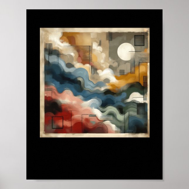 The Magic Cloud And Moon Sticker  Poster (Front)