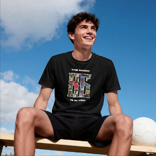 The Magic Is In You Inspirational Patchwork Collag T-Shirt