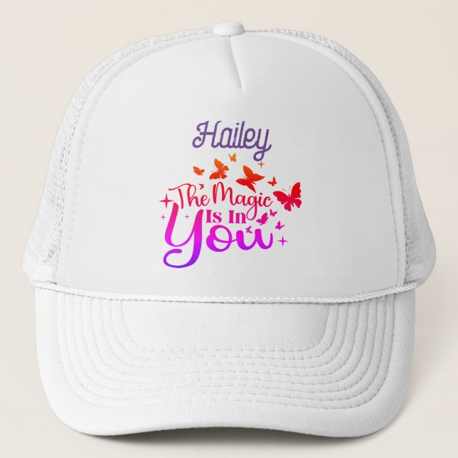 "The Magic is in You" Personalised  Trucker Hat (Front)