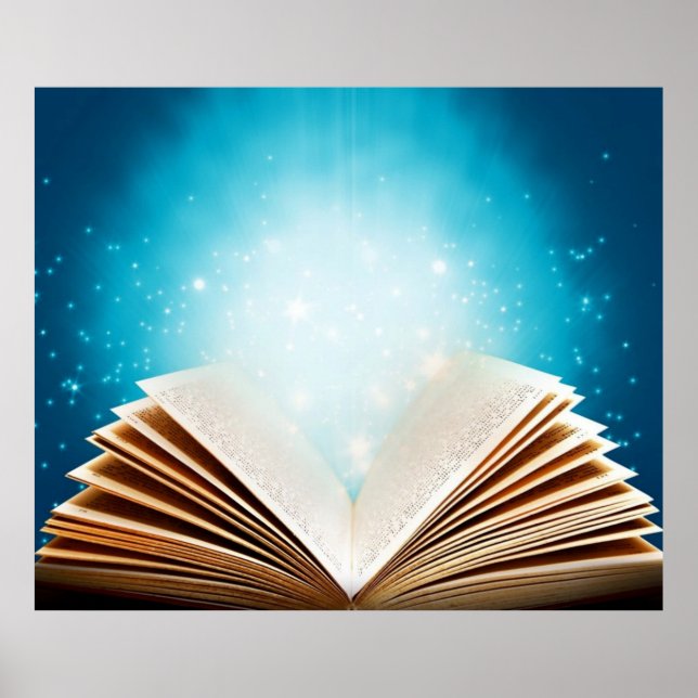 The magic of books and reading by healing love poster (Front)