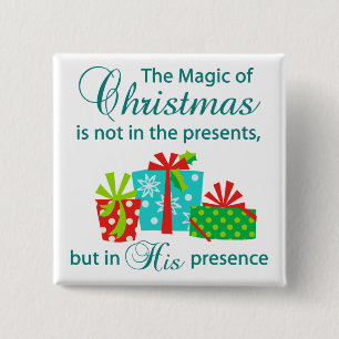 The Magic of Christmas 15 Cm Square Badge
