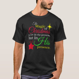 THE MAGIC OF CHRISTMAS  Christian Jesus Birth   T- T-Shirt