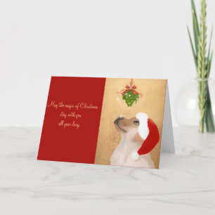 The Magic of Christmas Golden Retriever Christmas Holiday Card