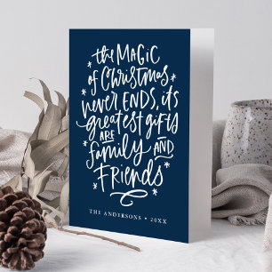 The Magic of Christmas Navy Non-Photo Holiday Card
