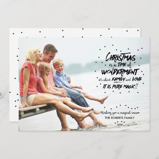 The magic of Christmas Photo Holiday (Front/Back)