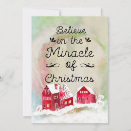 The Magic of Christmas Tree & Gifts Holiday Card