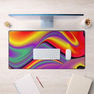The Magic of Colors Abstract 3D Rainbowart Desk Mat