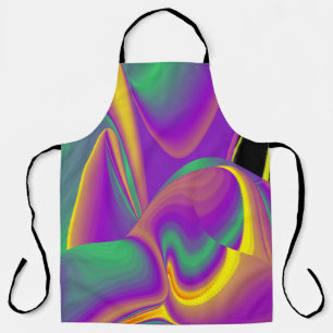The Magic of Colours , Abstract 3D Rainbowart Apron