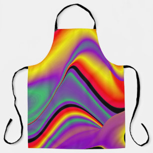 The Magic of Colours , Abstract 3D Rainbowart Apron