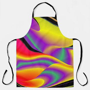 The Magic of Colours , Abstract 3D Rainbowart Apron