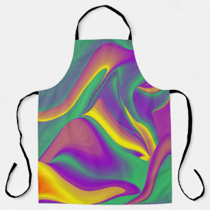 The Magic of Colours , Abstract 3D Rainbowart Apron