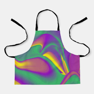 The Magic of Colours , Abstract 3D Rainbowart Apron