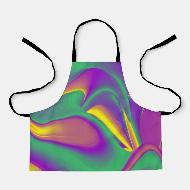 The Magic of Colours , Abstract 3D Rainbowart Apron (Front)