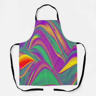 The Magic of Colours , Abstract 3D Rainbowart Apron