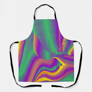 The Magic of Colours , Abstract 3D Rainbowart Apron