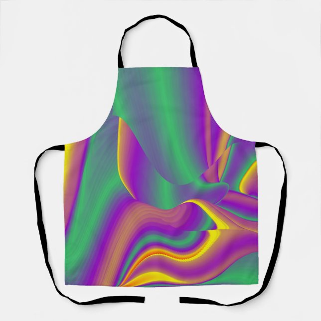 The Magic of Colours , Abstract 3D Rainbowart Apron (Front)