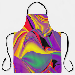 The Magic of Colours , Abstract 3D Rainbowart Apron