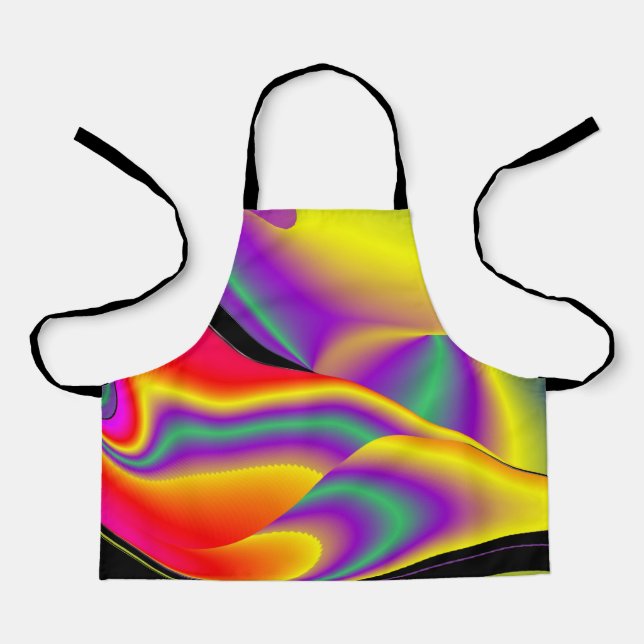 The Magic of Colours , Abstract 3D Rainbowart Apron (Front)