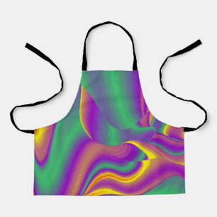 The Magic of Colours , Abstract 3D Rainbowart Apron