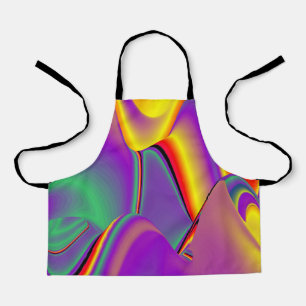 The Magic of Colours , Abstract 3D Rainbowart Apron