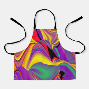 The Magic of Colours , Abstract 3D Rainbowart Apron