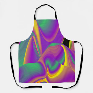 The Magic of Colours , Abstract 3D Rainbowart Apron