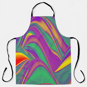 The Magic of Colours , Abstract 3D Rainbowart Apron