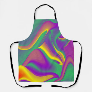 The Magic of Colours , Abstract 3D Rainbowart Apron