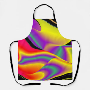 The Magic of Colours , Abstract 3D Rainbowart Apron
