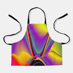The Magic of Colours , Abstract 3D Rainbowart Apron