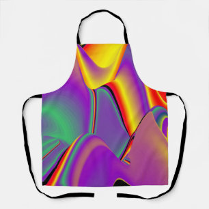 The Magic of Colours , Abstract 3D Rainbowart Apron