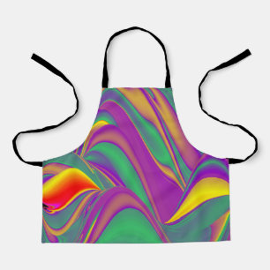 The Magic of Colours , Abstract 3D Rainbowart Apron