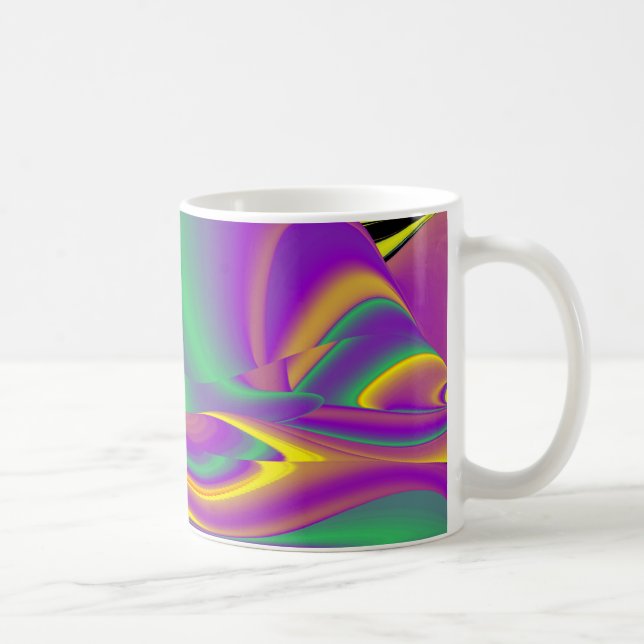 The Magic of Colours , Abstract 3D Rainbowart Coffee Mug (Right)