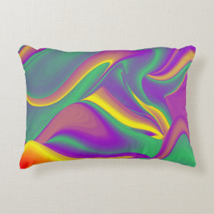 The Magic of Colours Abstract 3D Rainbowart Decorative Cushion