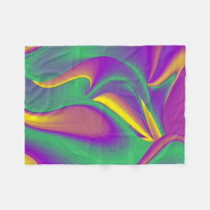 The Magic of Colours Abstract 3D Rainbowart Fleece Blanket